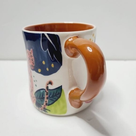 Hand Painted Cheetah Safari Colorful Eclectic Maximalist Coffee Mug - Picture 2 of 11